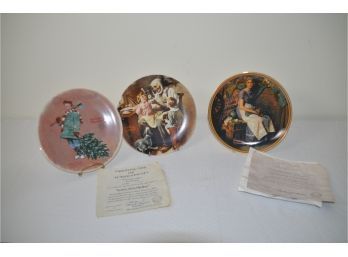 (#192) Norman Rockwell And Knowles Collectible Plates - See Details