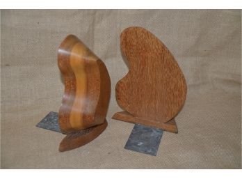 (#292) Unique Wooden Bookends