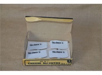 (#226) Ceramic Cheese Marker 4 In Box