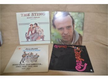 (#289) Record Albums Set Of 4: Cabaret, The Sting, Sound Of Music, Peter Paul And Mary