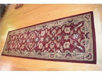 (#3) Made In India Wool 100 Percent Pile Runner Area Rug 101x31