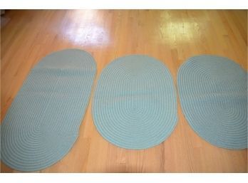(#9) Braided Oval Area Rugs 3 Of Them 44x24 And 33x24