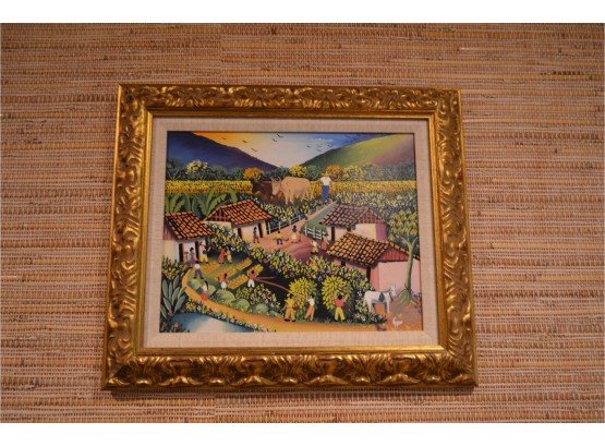 Frame Art Working On Farm By Lopes