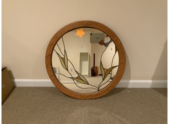 Stain Glass Mirror Signed By Artist