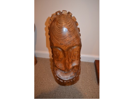 Oak Wood Carving : Idyllic Face: Hand Carved: