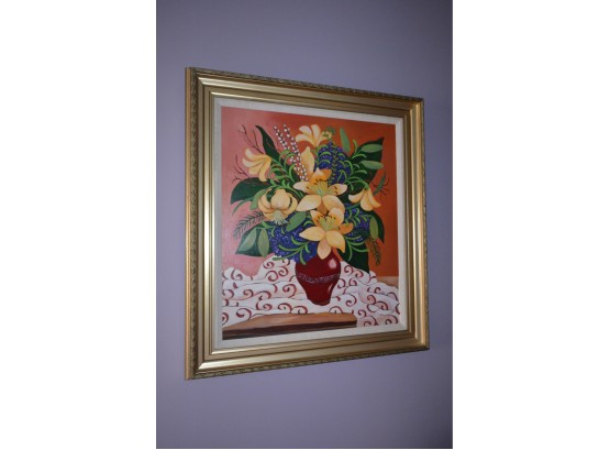 Giclee Painting With Gold Frame By Jan Dorion Whitney