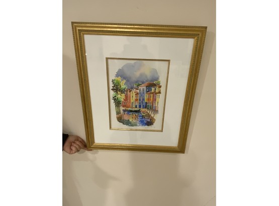 Watercolor From Italy; Signed