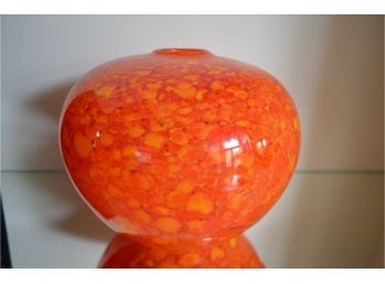 Orange Glass Bowl 9'H X 10'W