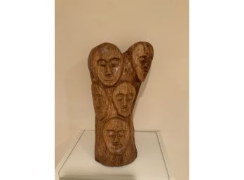 Hand Carved Sculpture: Faces