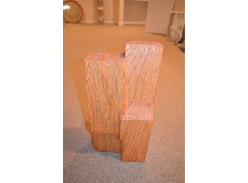 Abstract Oak Sculpture : Hand Carved: 2 Sided (1) Side Is Rough Other Side Smooth: