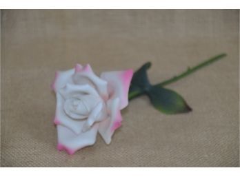 (#37) Porcelain Long Stem Rose