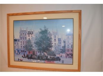 (#128) Michael Delacroix Lithograph French Framed Picture