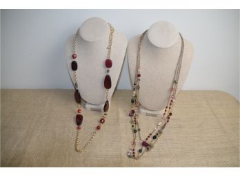 (#167) Pair Of Chico 18' Long Adjustable Necklaces