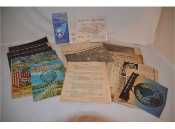(#68) Lot Of Assorted Worlds Fair, NY 1964-65 Pamphlets, Newspaper 'Special' Souvenir Book