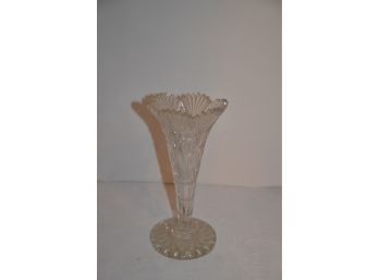 (#9) Vintage Crystal Cut Glass Vase 10' Height