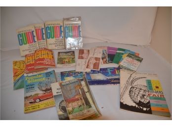(#66) Lot Of Assorted 1964-65 Worlds Fair, NY Pamphlets And Guide Books
