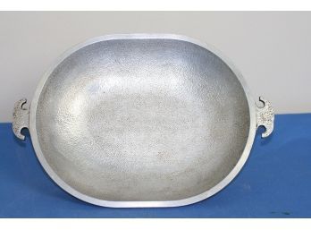 (#348) Vintage 1940'S  Guardian Service  Ware Oval Platter 13' Aluminum  Serving Tray