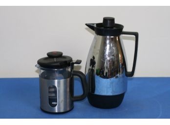 (#334)  Oxo Coffee Press & 2 Quart Coffee Warmer/ Thermos