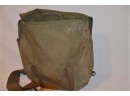 (#117) U.S. Military Army Green Canvas Field Bag With Shoulder Strap