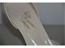 Leather Cream Women Ferragamo Ricky Sunny High Heel Shoe Size 7.5 - Gently Used