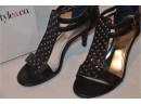 (#153) Style & Co. Black Low Heal Ankle Strap Open Toe Shoe Size 8 In Box - Gently Used