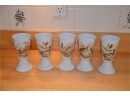 (#185) Porcelain Wild Life Birds Cups Set Of 5