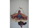 (#195) 19' Inch Handmade Plush Crafted Fabric Doll Wall Hanging