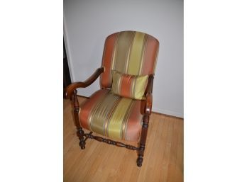 (#7) Antique Mission Style Accent Side Arm Chair
