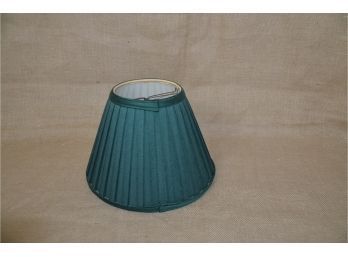 (#280) Green Pleated Table Lamp Shade Clip On Bulb 8'H