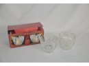 (#22) Gorham Votive Glass Angels Of Peace Candle Holders New In Box