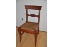 (#9) Antique Desk Side Accent Rattan Rush Seat Chair