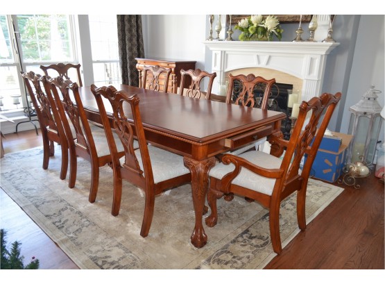 Traditional Dining Table And 8 Chairs 10 Years Old - Excellent (see Description)