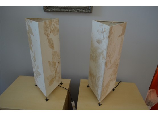 (2) Fabric Table Lamps