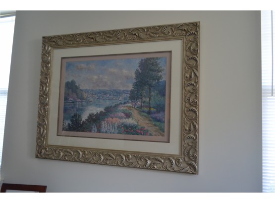 Framed Picture Decor (Mountain With Stream)