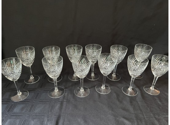 Vintage 12 Crystal WATER 7' Glasses