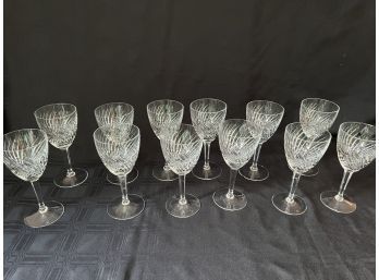 Vintage 12 Crystal WATER 7' Glasses