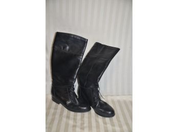(#172) Gently Used Blondo Black Leather Riding Boots Size 9
