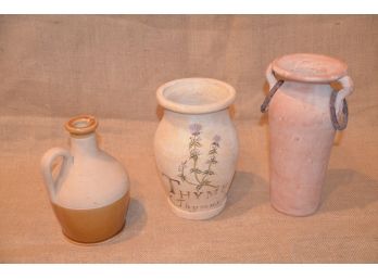 (#94) Pottery Decorative Vases And Jug (3)