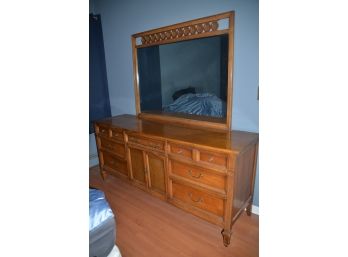 Vintage Solid Construction Permacraft Sanford North Caroline Dresser With Mirror
