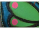 Vintage Napcoware Retro Neon Butterfly Wall Hanging Plaque