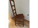 Vintage Low Seat French Provincial High Ladder Back Chair Low Seat