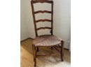 Vintage Low Seat French Provincial High Ladder Back Chair Low Seat