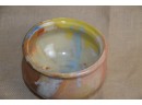 (#124) Pottery Multi Color Handmade Bowl 4' H