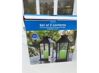 New In Box Coloring Changing Lanterns Set Of 2