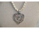 (#142) Sterling Silver Charm With Rope Necklace