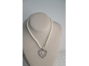 (#142) Sterling Silver Charm With Rope Necklace