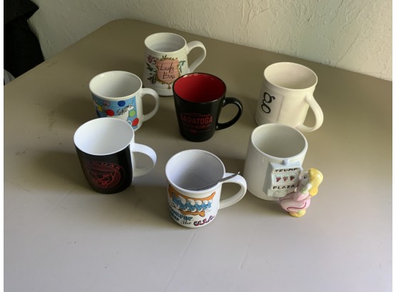 A Mixed Group Of Coffee Mugs: (7) Total