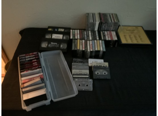 Lot Of Cassettes Tapes, DVDs, Blank Tapes, VHS