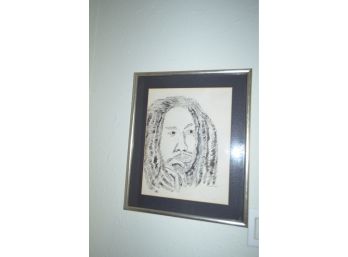 Pencil Art Signed By Geogory W. Kalmar II 1993 His Rendition Of Bob Marley