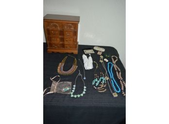 Assortment Of Custom Jewelry And Jewelry Box